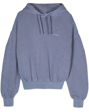 Halfboy Logo-Print Hoodie - Blue