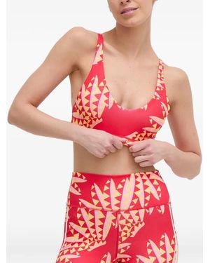 adidas X Farm Rio Reggiseno Sportivo Con Stampa Geometrica - Rosso