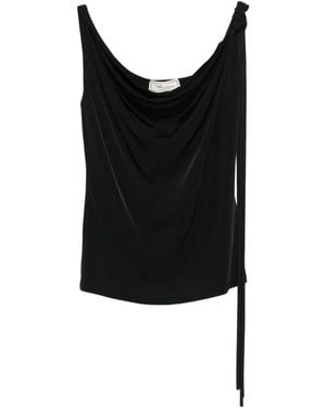 Blumarine Blouse Crop À Détail Noué - Black