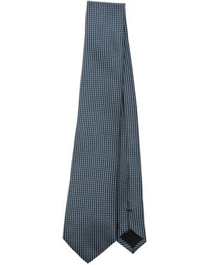 BOSS Patterned Silk Tie - Blue