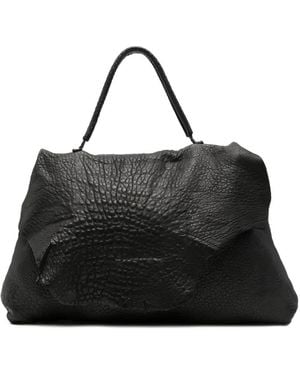 UN TÈ DA MATTI Il Cappellaio Matto Croc-Effect Tote Bag - Black