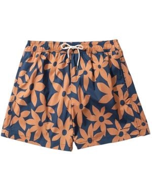 Dean Edmonds Floral-Print Swim Shorts - White