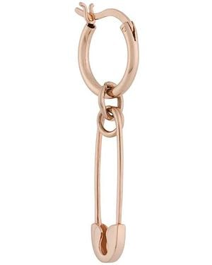 True Rocks Safety Pin Hoop Earrings - White