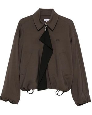 Loewe Logo-Embroidered Jacket - Brown