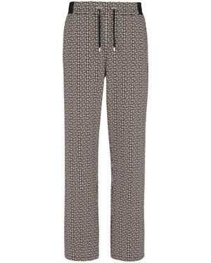 Balmain Jogginghose Aus Monogramm-Jacquard - Grau