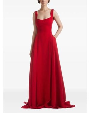 Atu Body Couture Sleeveless Crepe Gown - Red