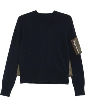 Sacai Panelled jumper - Azul