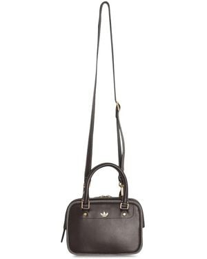 adidas Small X Wb Logo-Debossed Leather Bag - White