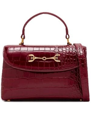Sam Edelman Crocodile-Effect Tote Bag - Red