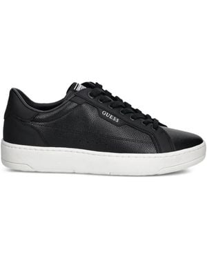 Guess レースアップ レザースニーカー - ブラック