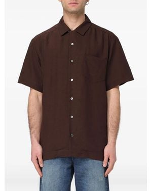 A.P.C. Roy Pocket Short-Sleeve Shirt - Brown
