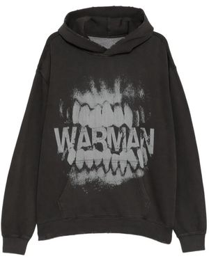 WARMAN Printed Hoodie - Black