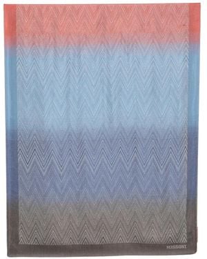 Missoni Zigzag-Knit Scarf - Blue