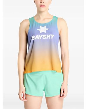 Saysky Cárdigan Drip Dye Flow Air - Azul