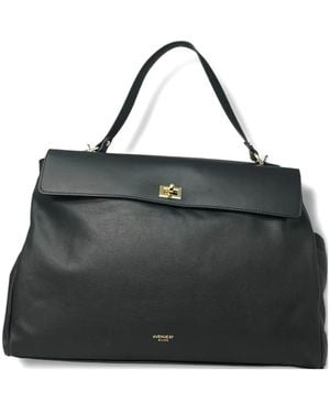 Avenue Leather Tote Bag - Black