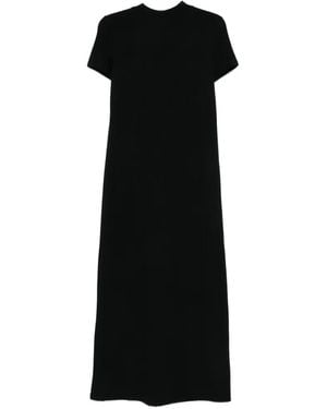 Frankie Shop Midi-Jurk Met Korte Mouwen - Zwart