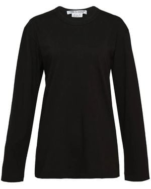 Comme des Garçons Long-Sleeve Cotton T-Shirt - Black