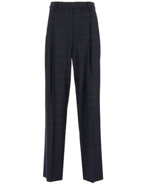 Emporio Armani Checked Pants - Blue
