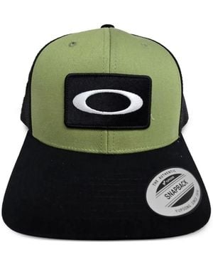 Oakley Logo-Patch Mesh-Panel Trucker Hat - Green