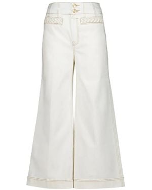 Zimmermann Roselight Braided-Detail Jeans - White