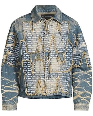 Who Decides War Overlay Denim Jack - Blauw