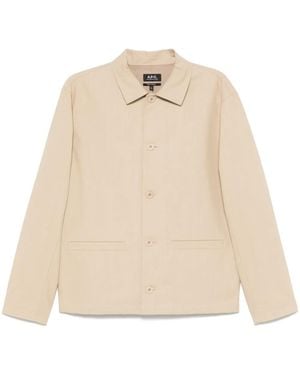 A.P.C. Cotton Shirt Jacket - Natural