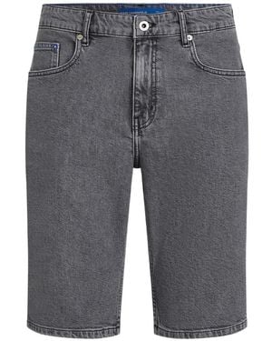 KARL LAGERFELD Belt-Loops Shorts - Grey