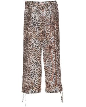 Pin-Up Stars Pantaloni Wild Leopardati - Neutro