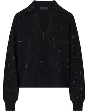 Liu Jo Sweater With Jewel Embroidery - Black