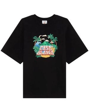 CASABLANCA Casa Beach Wave T-Shirt - Black