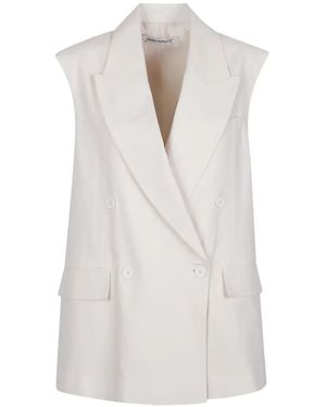 hinnominate Double-Breasted Waistcoat - White