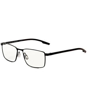 Porsche Design Rectangle-Frame Glasses - Brown