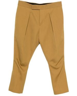 SAPIO Pleated Gabardine Pants - Natural
