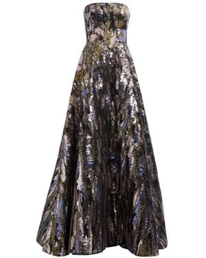 Elie Saab Sequin-Embellished Maxi Dress - White