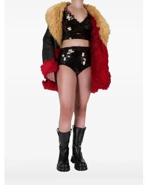 Prada Mantel Aus Leder - Rot