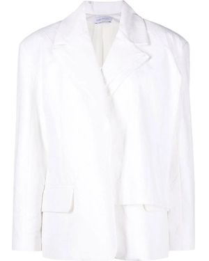 Ioana Ciolacu Deconstructed Double-Breasted Blazer - White