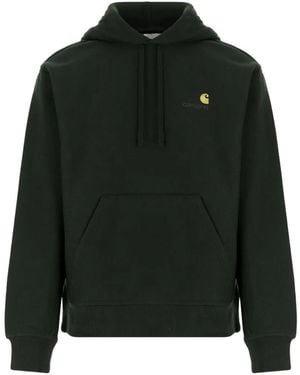 Carhartt American Script Logo-Embroidered Hoodie - Black