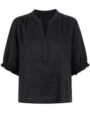Xirena Camila Puff-Sleeves Blouse - Black