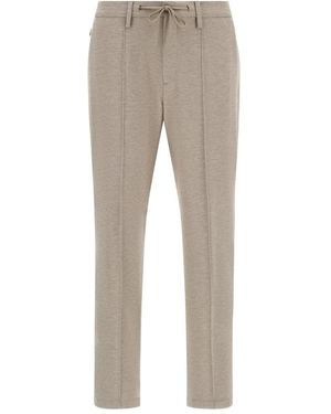 BOGGI Roberto Drawstring Jersey Trousers - Natural