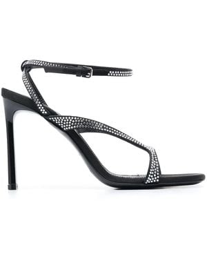 Sergio Rossi Sr Aracne 100Mm Crystal-Embellished Sandals - White
