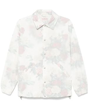 Fursac Chaqueta con motivo floral - Blanco