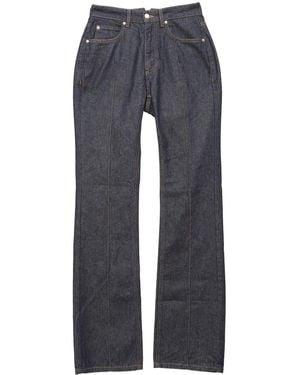 Fleur du Mal Esquestrian Flared Jeans - Blue