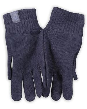 North Sails Gants Côtelés À Patch Logo - Blue