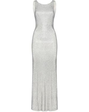 Twentyfourhaitch Helios Crystal-Embellished Maxi Dress - White