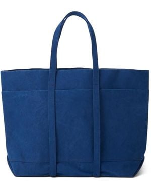 Amiacalva Bolso Shopper Mediano De Lona Con Seis Bolsillos - Azul