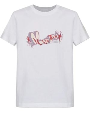 Moncler Logo-Print T-Shirt - White