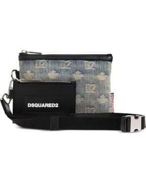 DSquared² Bolso De Mano Vaquero Con Monograma - Negro