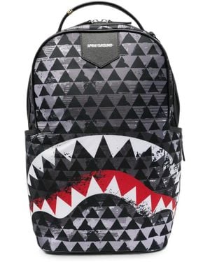 Sprayground Shark Mouth Geometric-Print Backpack - Black