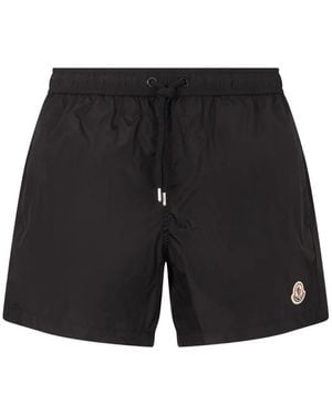 Moncler Badeshorts Mit Kordelzug - Schwarz