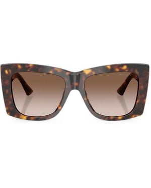 Jimmy Choo Logo-Detail Square-Frame Sunglasses - Brown